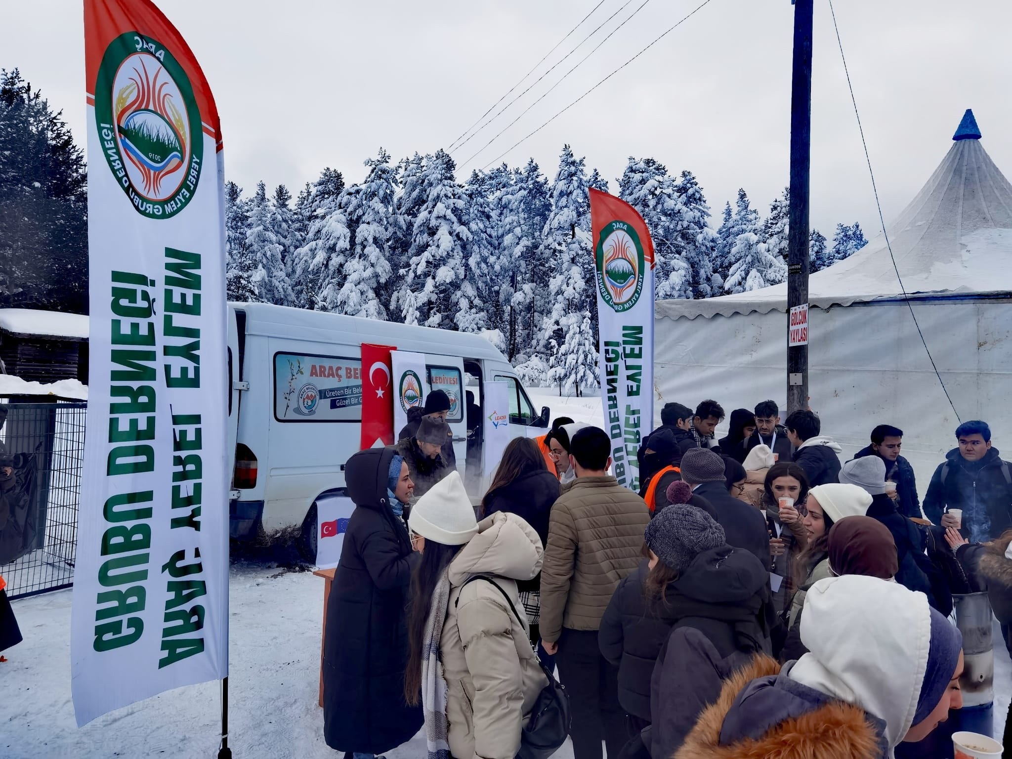 1. Yayla kış Festivalimizde lezzetli sıcacık Göce çorbası ikram edildi.